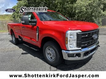 2025 Race Red Ford Super Duty F-250 SRW XL Power Stroke 6.7L V8 DI 32V OHV Turbodiesel Engine Automatic 2 Door