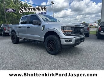 2025 Iconic Silver Metallic Ford F-150 STX 2.7L V6 EcoBoost Engine Automatic Truck 4 Door 4X4