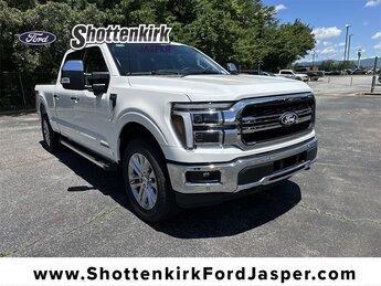 2025 Star White Metallic Tri-Coat Ford F-150 Lariat Automatic 4 Door 4X4 3.5L PowerBoost Full-Hybrid V6 Engine