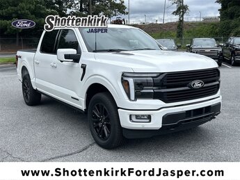 2025 White Metallic Ford F-150 Platinum 4 Door Truck 4X4 3.5L PowerBoost Full-Hybrid V6 Engine Automatic