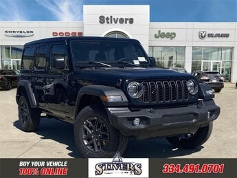 2025 Black Clearcoat Jeep Wrangler Sport S 4X4 SUV Automatic 3.6L V6 24V VVT Engine