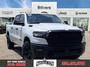 2025 Bright White Clearcoat Ram 1500 Tradesman Automatic 3.0L I6 Engine 4 Door