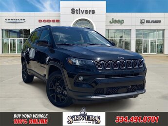 2025 Diamond Black Crystal Pearlcoat Jeep Compass Latitude SUV 2.0L I4 DOHC Engine 4X4 Automatic