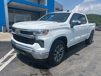 2025 Summit White Chevrolet Silverado 1500 LT Automatic 2.7L I4 Turbocharged DOHC 16V LEV3-SULEV30 310hp Engine Truck 4X4 4 Door