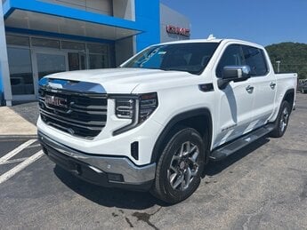 2025 Summit White GMC Sierra 1500 SLT EcoTec3 6.2L V8 Engine 4 Door Automatic