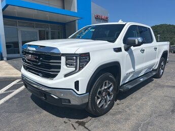 2025 Summit White GMC Sierra 1500 SLT EcoTec3 6.2L V8 Engine 4 Door Automatic