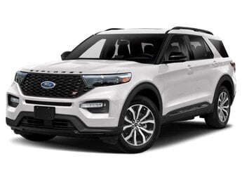 2021 Star White Metallic Tri-Coat Ford Explorer ST 3.0L EcoBoost V6 Engine 4 Door 4X4