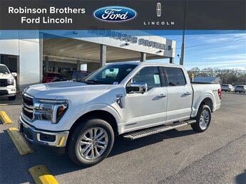 2025 White Metallic Ford F-150 Lariat Automatic 4 Door 4X4 5.0L V8 Engine Truck