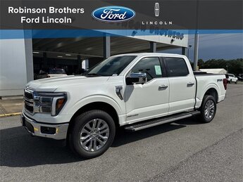2025 White Metallic Ford F-150 Lariat 3.5L PowerBoost Full-Hybrid V6 Engine Automatic Truck 4 Door 4X4