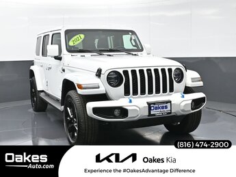 2021 Bright White Clearcoat Jeep Wrangler Unlimited Sahara High Altitude 4xe Automatic 4 Door 4X4