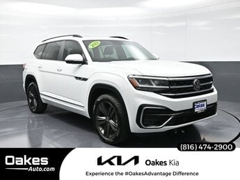2021 Pure White Volkswagen Atlas 3.6L V6 SE w/Technology R-Line AWD 3.6L VR6 Engine 4 Door Automatic
