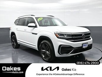 2021 Pure White Volkswagen Atlas 3.6L V6 SE w/Technology R-Line AWD 3.6L VR6 Engine 4 Door Automatic