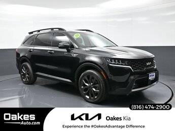 2022 Ebony Black Kia Sorento X-Line EX AWD 4 Door SUV 2.5L I4 DGI Turbocharged DOHC 16V LEV3-ULEV70 281hp Engine
