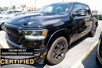 2022 Diamond Black Crystal Pearlcoat Ram 1500 Laramie HEMI 5.7L V8 Multi Displacement VVT Engine Automatic Truck