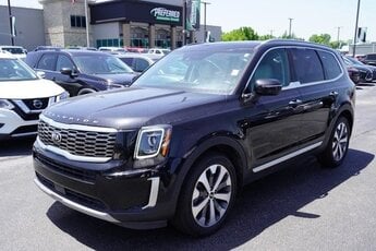 2020 Ebony Black Kia Telluride S 3.8L V6 DGI DOHC Dual CVVT Engine 4 Door SUV