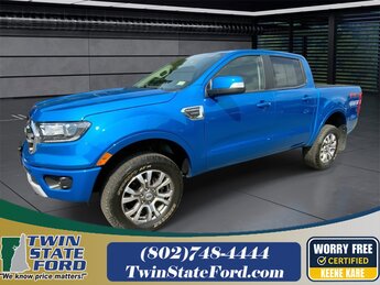 2023 Velocity Blue Metallic Ford Ranger Lariat 4 Door EcoBoost 2.3L I4 GTDi DOHC Turbocharged VCT Engine 4X4 Automatic