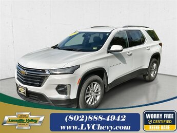 2023 Summit White Chevrolet Traverse LT Automatic SUV 3.6L V6 SIDI VVT Engine 4 Door
