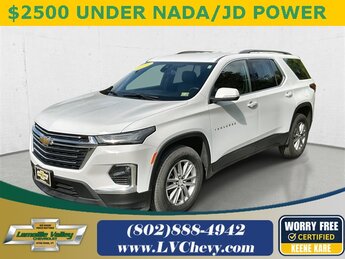 2023 Summit White Chevrolet Traverse LT Automatic SUV 3.6L V6 SIDI VVT Engine 4 Door