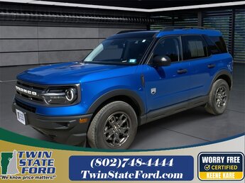 2022 Velocity Blue Metallic Ford Bronco Sport Big Bend 1.5L EcoBoost Engine Automatic 4 Door SUV