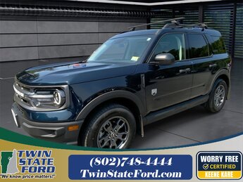 2022 Alto Blue Metallic Tinted Clearcoat Ford Bronco Sport Big Bend 4 Door Automatic 1.5L EcoBoost Engine 4X4 SUV