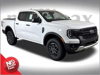 2025 Oxford White Ford Ranger XLT 4 Door Automatic EcoBoost 2.3L I4 GTDi DOHC Turbocharged VCT Engine RWD Truck