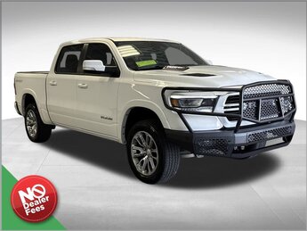 2022 Bright White Clearcoat Ram 1500 Laramie HEMI 5.7L V8 Multi Displacement VVT Engine Automatic 4X4 4 Door
