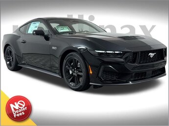 2025 Shadow Black Ford Mustang GT 5.0L V8 Ti-VCT Engine RWD 2 Door