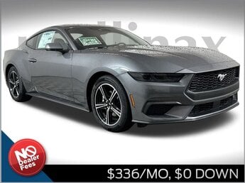 2025 Gray Ford Mustang EcoBoost 2 Door EcoBoost 2.3L I4 GTDi DOHC Turbocharged VCT Engine RWD