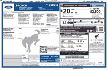 2025 Marsh Gray Ford Bronco Outer Banks 4 Door 2.3L EcoBoost I-4 Engine SUV Automatic 4X4