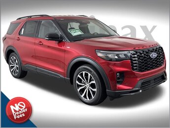 2025 Red Metallic Ford Explorer ST-Line 2.3L EcoBoost I-4 Engine Automatic 4 Door RWD