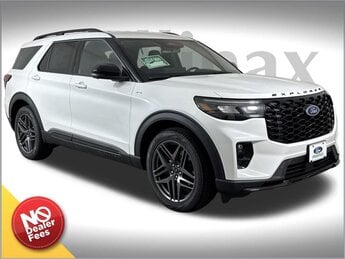 2025 Star White Metallic Tri-Coat Ford Explorer ST-Line 2.3L EcoBoost I-4 Engine RWD Automatic SUV 4 Door
