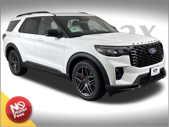 2025 Star White Metallic Tri-Coat Ford Explorer ST SUV Automatic 3.0L EcoBoost V6 Engine