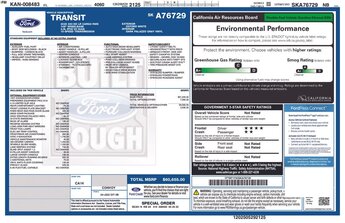 2025 Ford Transit-350 Base Van RWD 3 Door Automatic 3.5L V6 Flex Fuel Engine