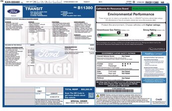 2024 Ford Transit-250 Base 3 Door 3.5L V6 Flex Fuel Engine Van