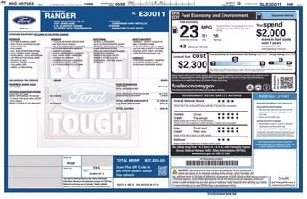 2025 Carbonized Gray Metallic Ford Ranger XLT EcoBoost 2.3L I4 GTDi DOHC Turbocharged VCT Engine Truck RWD 4 Door