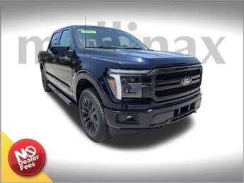 2025 Antimatter Blue Metallic Ford F-150 Lariat Truck 4X4 3.5L PowerBoost Full-Hybrid V6 Engine Automatic