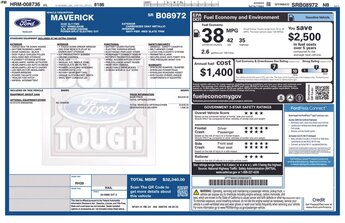 2025 Carbonized Gray Metallic Ford Maverick XLT Truck 2.5L I-4 Hybrid Engine FWD