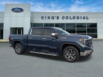 2023 Pacific Blue Metallic GMC Sierra 1500 SLT X31 Off Rd w/Leather, Moonroof, Automatic 4 Door 4X4 Gas V8 5.3L/325 Engine Truck