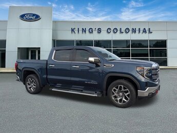 2023 Pacific Blue Metallic GMC Sierra 1500 SLT X31 Off Rd w/Leather, Moonroof, Automatic 4 Door 4X4 Gas V8 5.3L/325 Engine Truck
