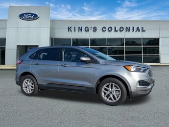 2024 Iconic Silver Metallic Ford Edge SEL w/Leather, 12 Screen, Apple Car Play, & Co-Pilot Safety System Automatic Intercooled Turbo Premium Unleaded I-4 2.0 L/122 Engine SUV AWD 4 Door