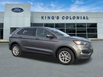 2024 Carbonized Gray Metallic Ford Edge SEL w/Leather, 12 Screen, Apple Car Play, & Co-Pilot Safety System SUV AWD Automatic