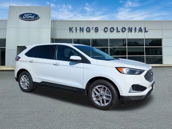 2024 Oxford White Ford Edge SEL w/Leather, 12 Screen, Apple Car Play, & Co-Pilot Safety System AWD Intercooled Turbo Premium Unleaded I-4 2.0 L/122 Engine Automatic SUV 4 Door