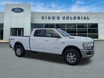 2022 Bright White Clearcoat Ram 2500 Crew Cab 4x4 Big Horn 6.7 Cummins Diesel w/Off Rd Pkg, Touch Screen, & Apple Car Play Automatic Intercooled Turbo Diesel I-6 6.7 L/408 Engine Truck