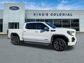 2021 Summit White GMC Sierra 1500 AT4 Crew Cab 4x4 3.0 Turbo Diesel w/Leather, Nav, & Moonroof Truck Automatic Diesel I6 3.0L/183 Engine 4 Door