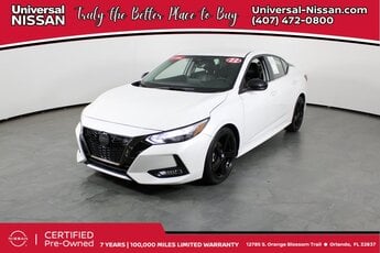 2022 Aspen White TriCoat Pearl Nissan Sentra SR Automatic (CVT) Sedan 4 Door FWD