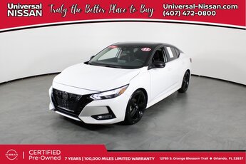 2023 Aspen White Tricoat/Super Black Nissan Sentra SR FWD Sedan Automatic (CVT) 2.0L DOHC Engine 4 Door