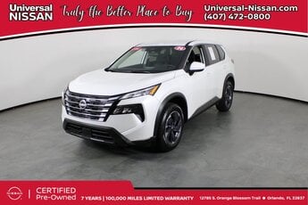 2024 Everest White Pearl Nissan Rogue SV 4 Door FWD SUV 1.5L DOHC Engine Automatic (CVT)
