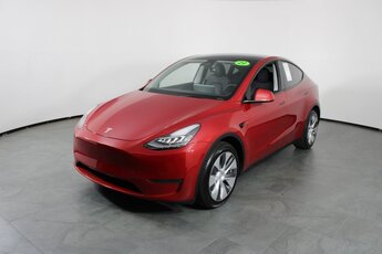 2023 Red Multi-Coat Tesla Model Y Long Range Automatic SUV 4 Door AWD Electric Motor Engine