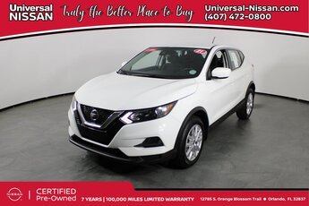2021 Glacier White Nissan Rogue Sport S 2.0L DOHC Engine Automatic (CVT) FWD 4 Door