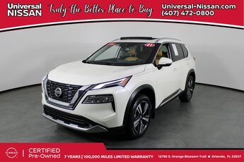 2021 Pearl White Tricoat Nissan Rogue Platinum Automatic (CVT) SUV FWD 4 Door